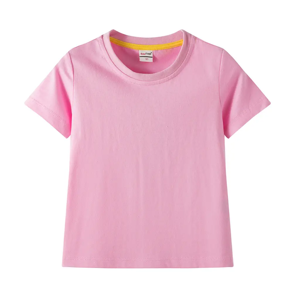 Pink Short Sleeve T-Shirt for Kids Baby Cotton - Image 20