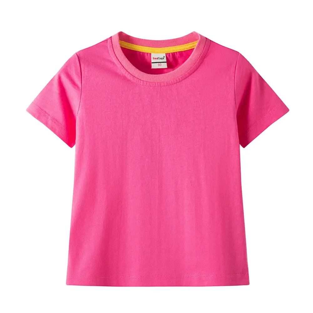 Pink Short Sleeve T-Shirt for Kids Baby Cotton - Image 21