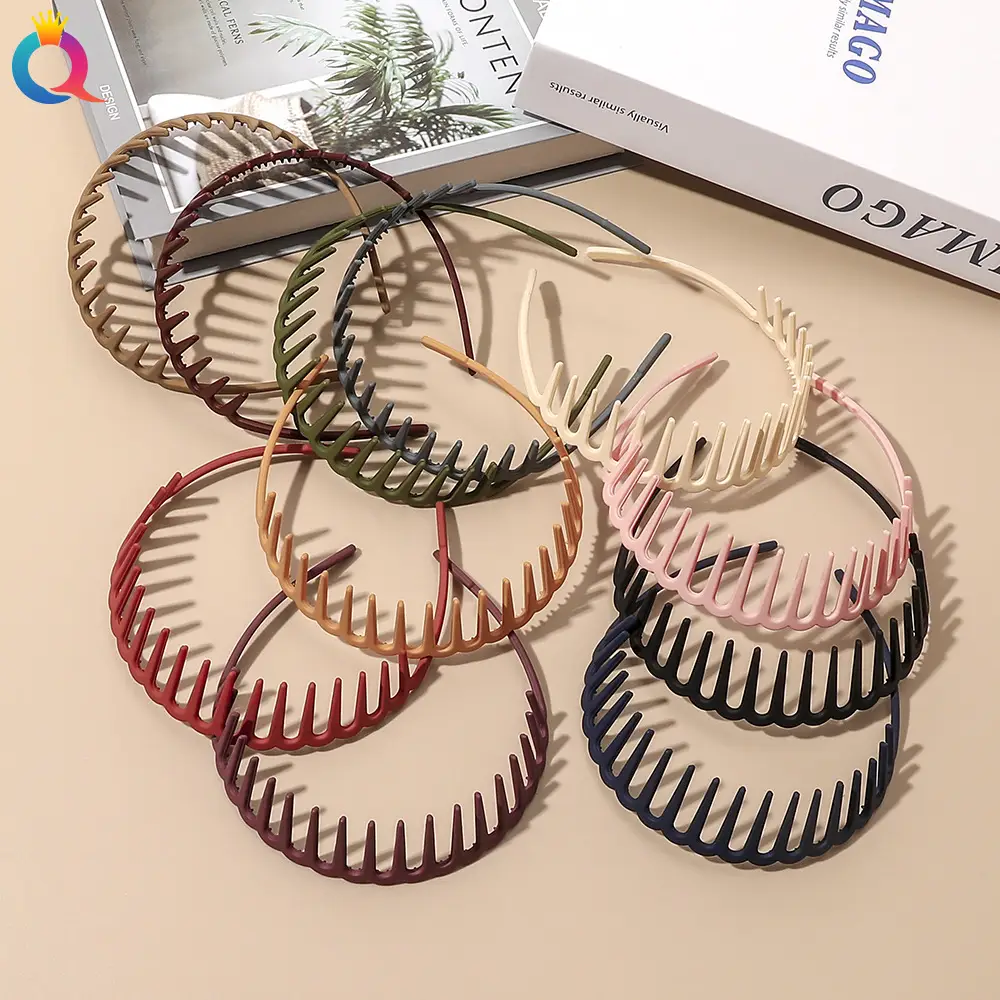Korean Frosted Hair Bands Toothed Non-slip Pressed