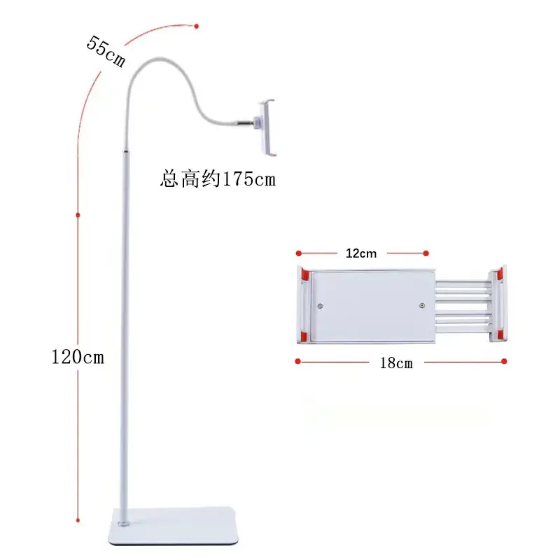 Adjustable Mobile Phone Holder for iPad and Lazy Tablet