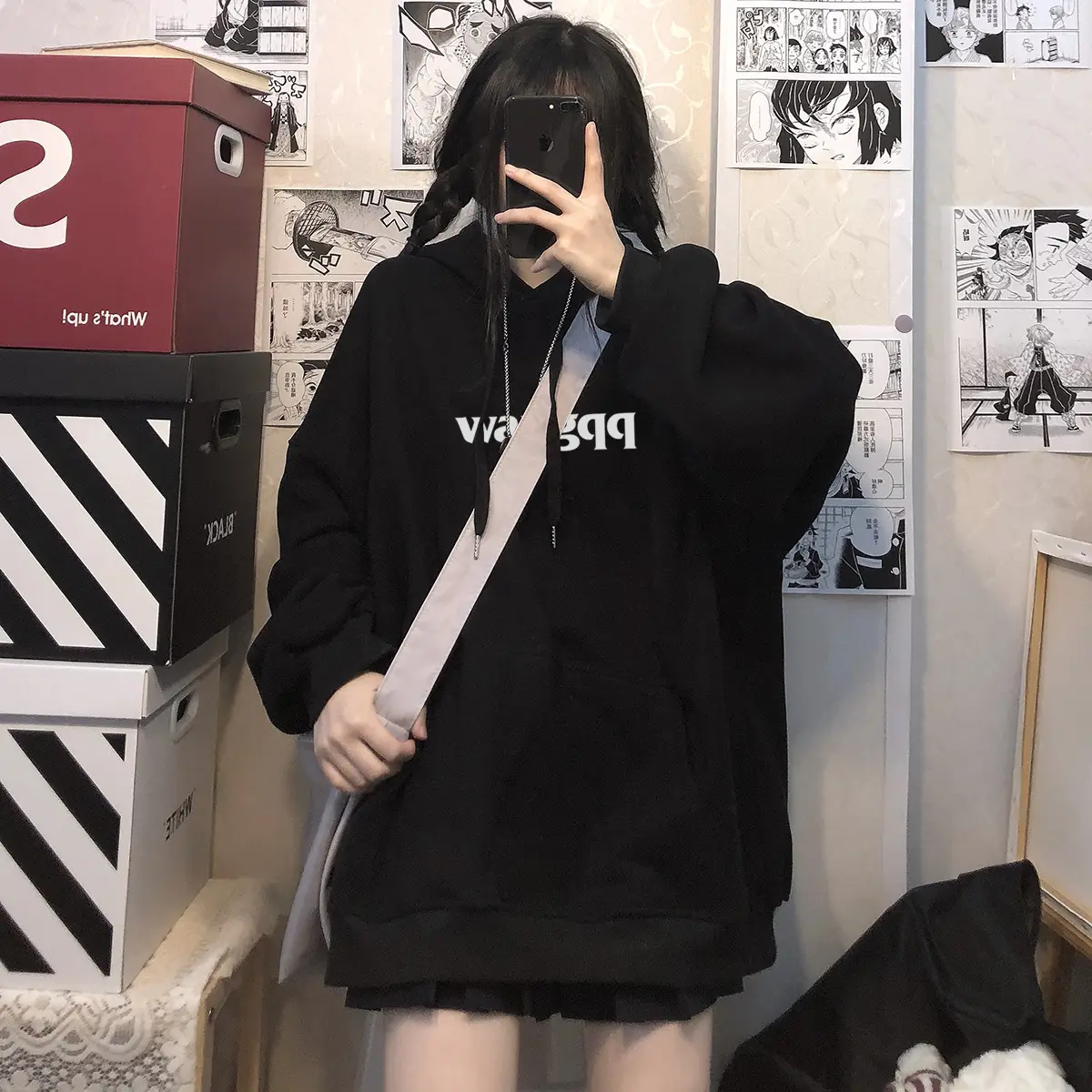 Pink Hooded Sweatshirt Plus Size Autumn Winter - Image 10