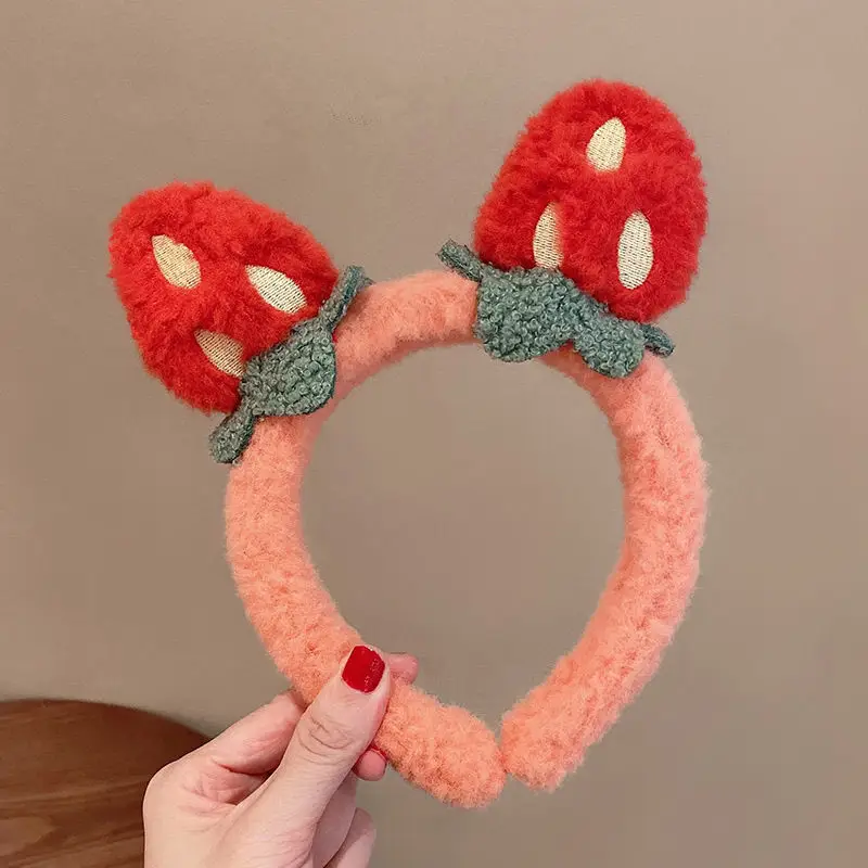 2021 Girl's Cute Strawberry Hair Bands Sweet Mori Headbands - Image 3