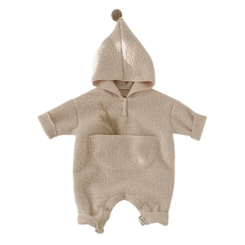 Thickened Hooded Plush Baby Suit for Boys Girls Autumn Warm - Image 6