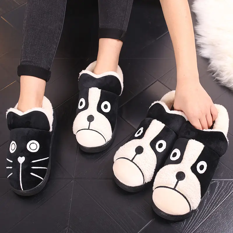 Daddy Pig Cat Slippers Warm Cotton Non-Slip Men's - Image 5