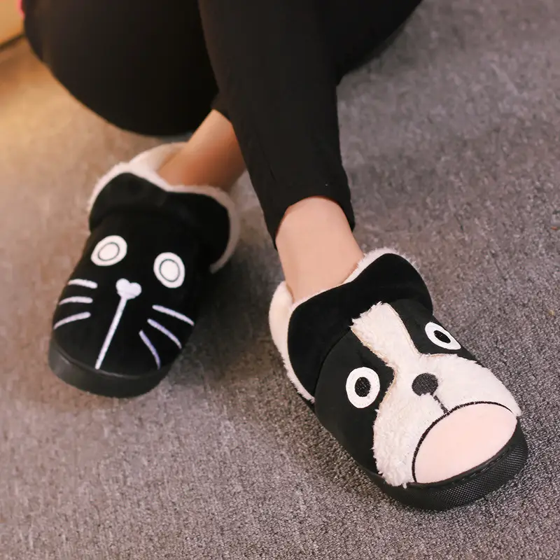 Daddy Pig Cat Slippers Warm Cotton Non-Slip Men's