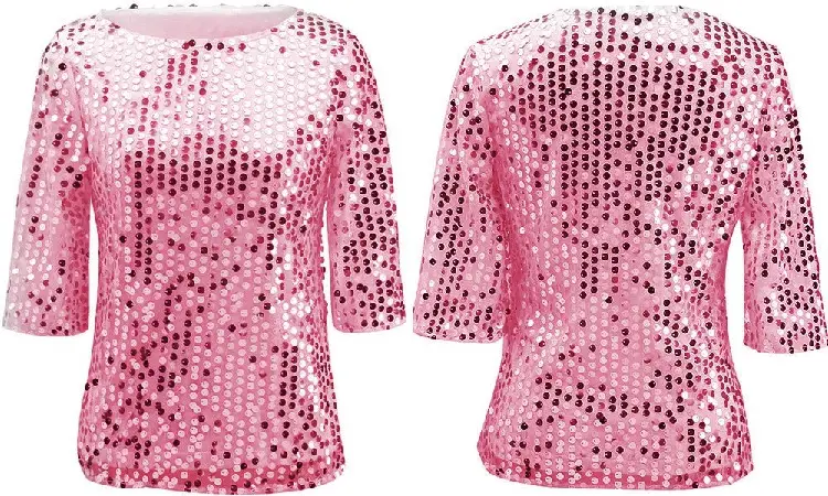 2023 Cross-Border Sequins T-Shirts Women Multi Color — feature 14