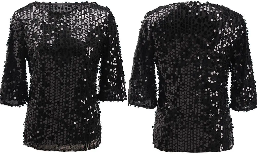 2023 Cross-Border Sequins T-Shirts Women Multi Color — feature 15