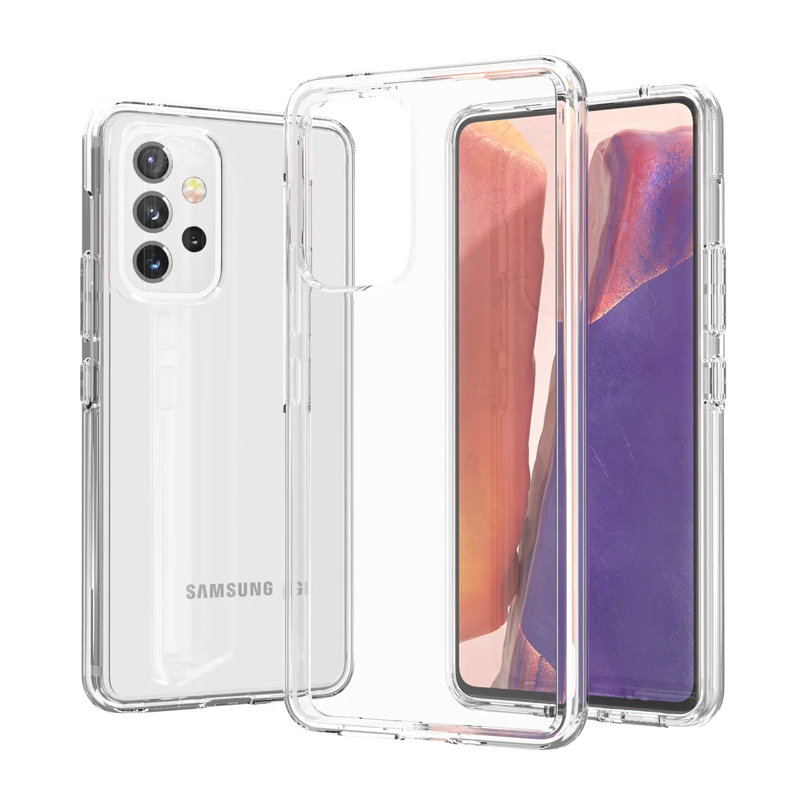 Samsung A53 5G Transparent Glitter Mobile Case - Image 5