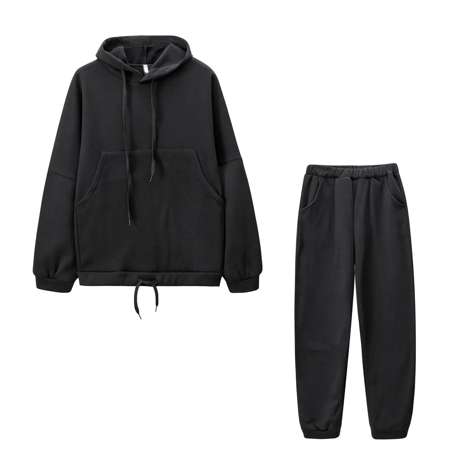 Women Pink Hooded Sweatshirt Set Winter Casual 2021 — feature 13