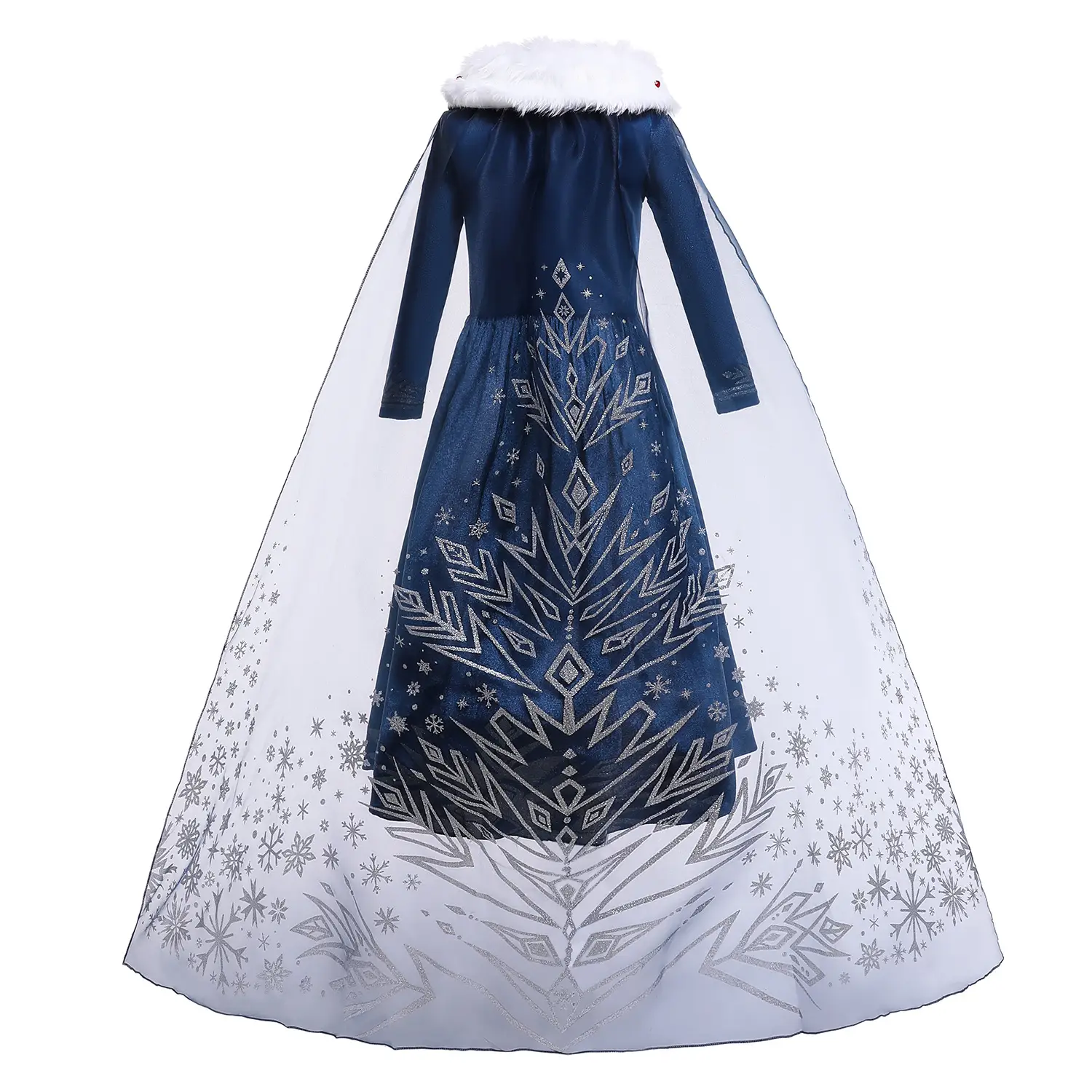 2021 Frozen Princess Dress Blue Elsa Children's Wear