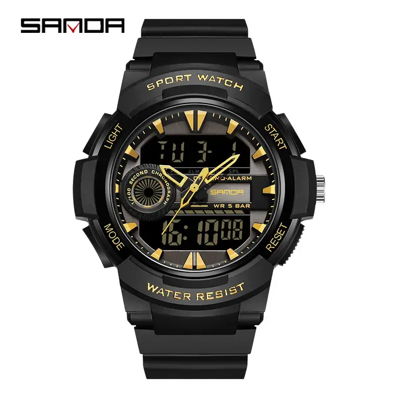 Sanda Red Multi-Function Sports Watch for Boys