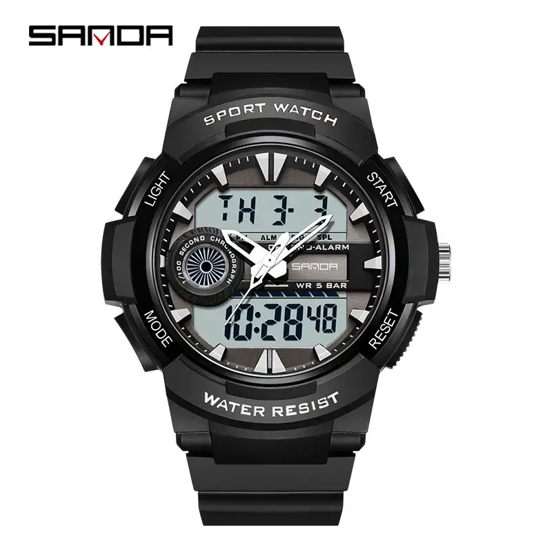 Sanda Red Multi-Function Sports Watch for Boys