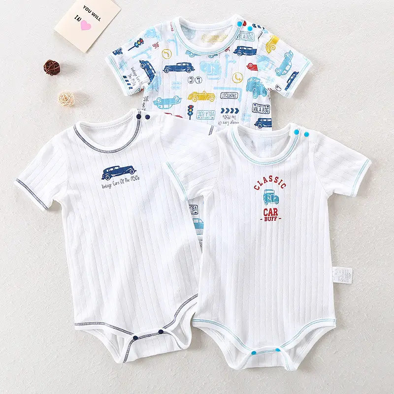 Japanese Children Cotton Jumpsuit Set 3 Pcs Newborn - Image 9