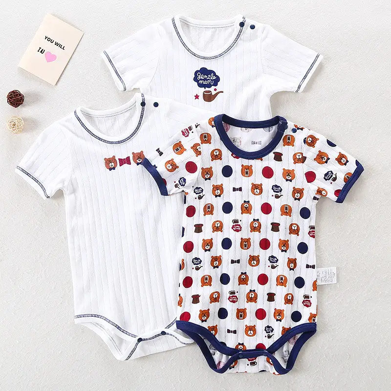 Japanese Children Cotton Jumpsuit Set 3 Pcs Newborn - Image 6