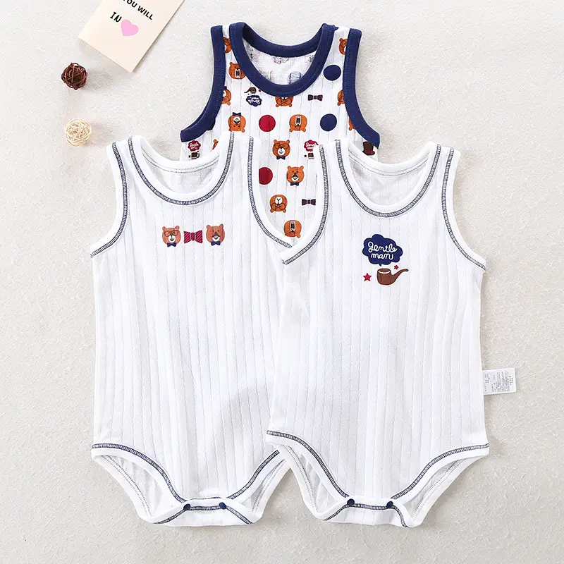 Japanese Children Cotton Jumpsuit Set 3 Pcs Newborn - Image 8