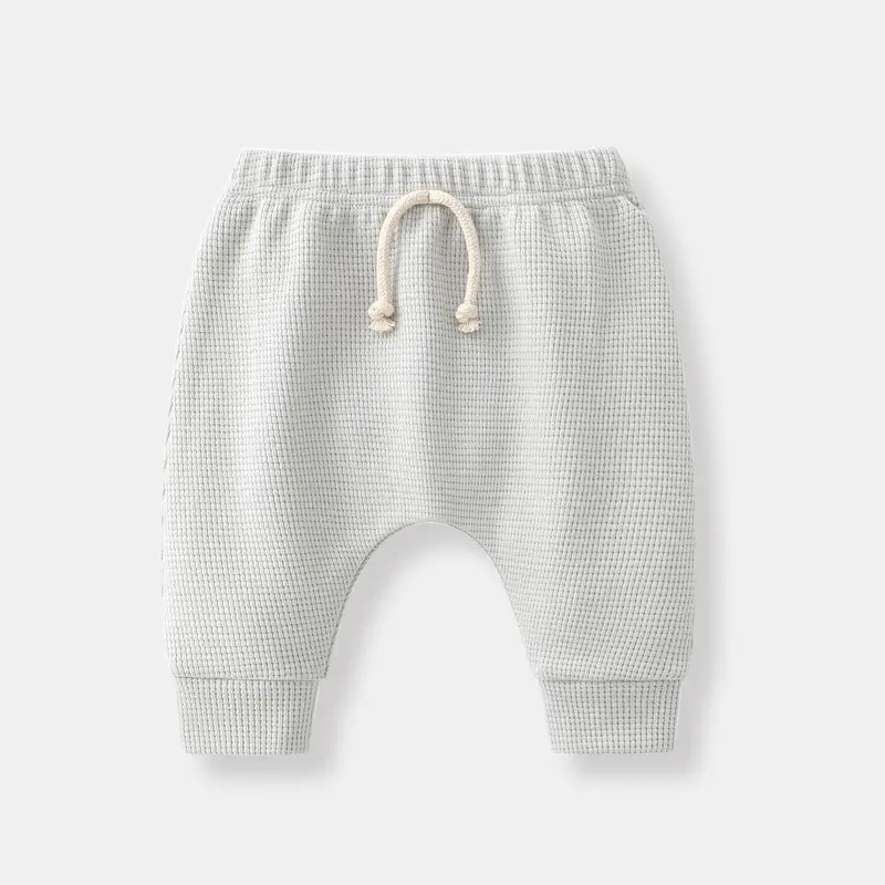 White Waffle Shorts for Boys Spring & Autumn - Image 3