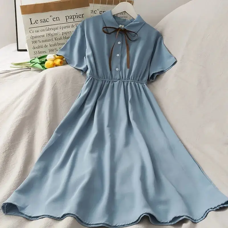 Korean Style Lace-up Skirt Dress for Girls Summer - Image 4