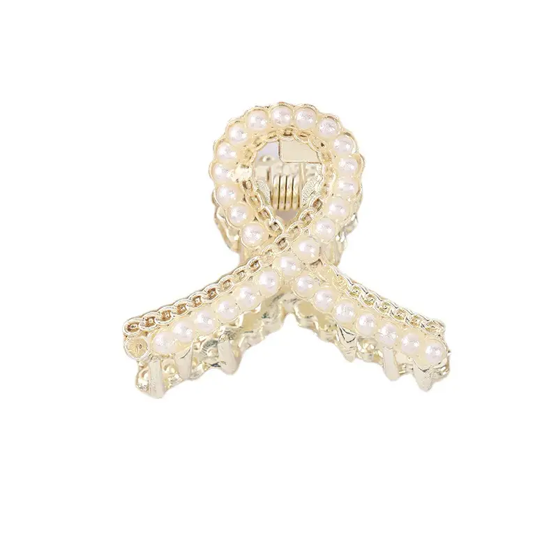 Korean Style Pearl Bow Hair Clips for Women - Image 38