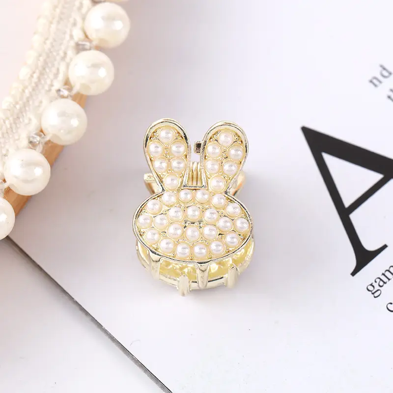 Korean Style Pearl Bow Hair Clips for Women - Image 10