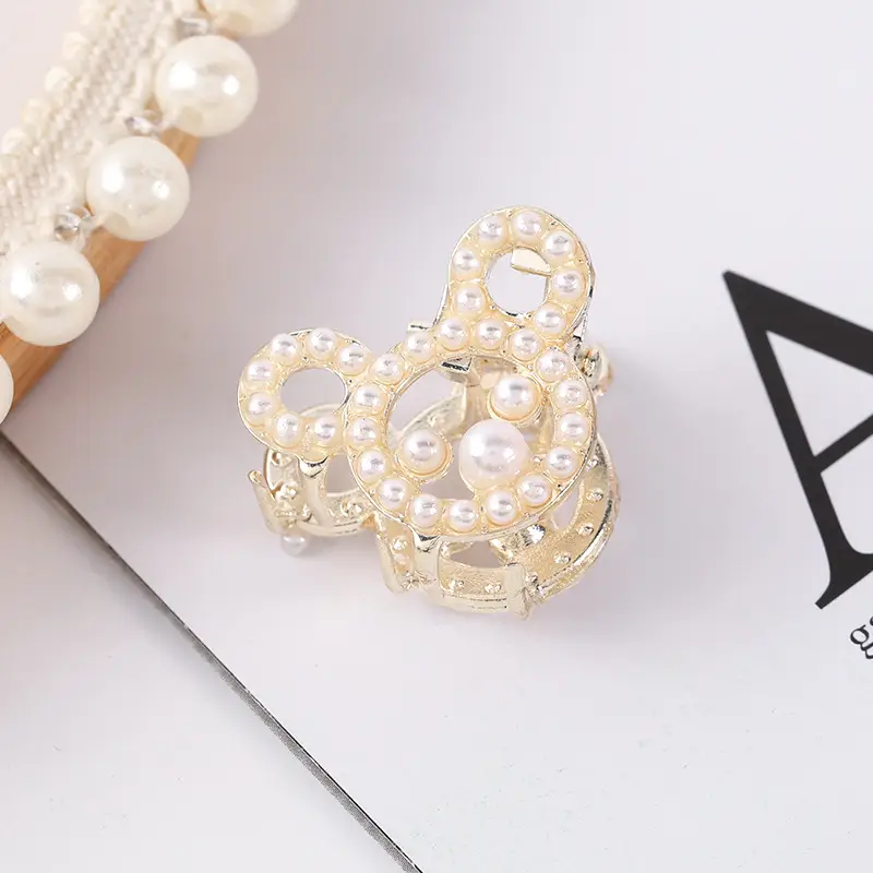 Korean Style Pearl Bow Hair Clips for Women - Image 13