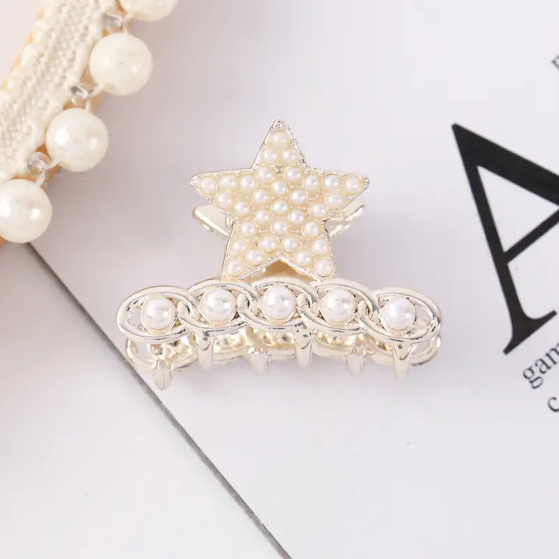 Korean Style Pearl Bow Hair Clips for Women - Image 14