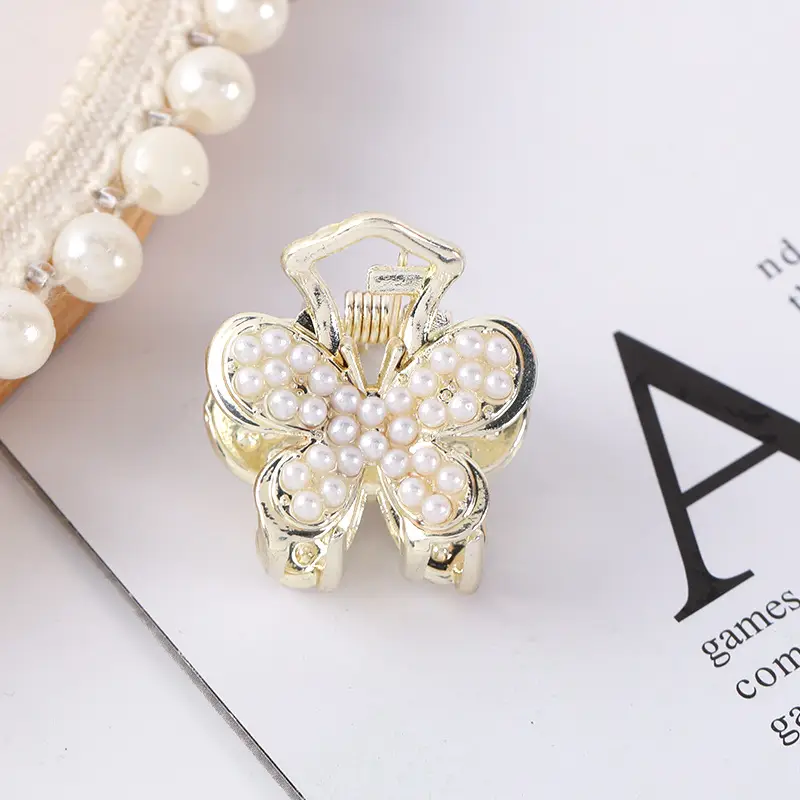 Korean Style Pearl Bow Hair Clips for Women - Image 15