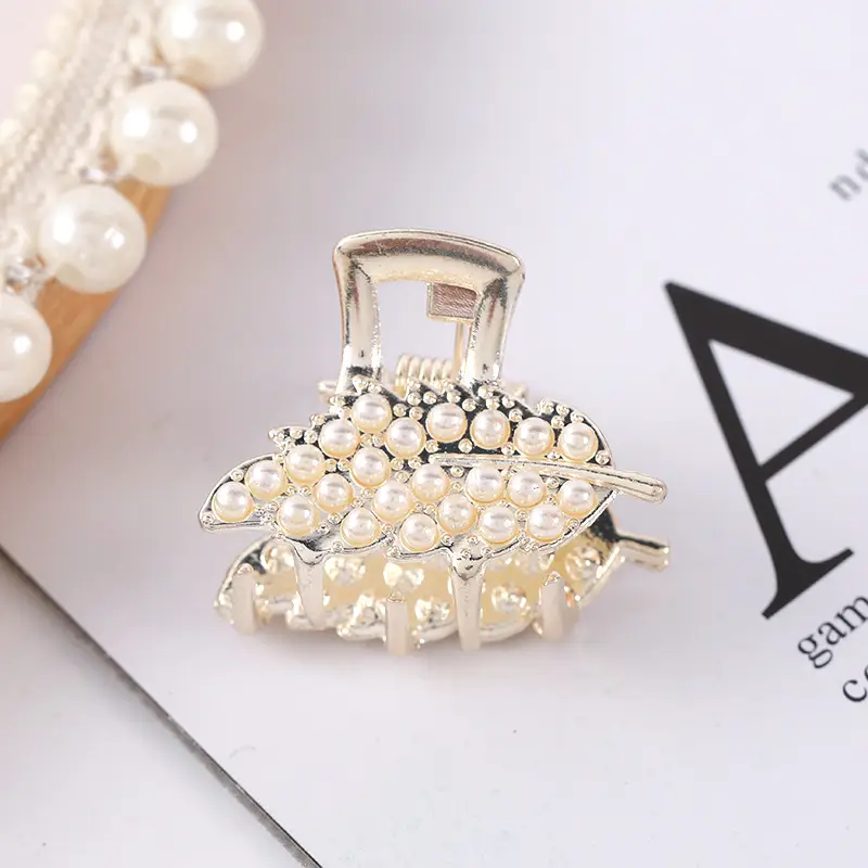 Korean Style Pearl Bow Hair Clips for Women - Image 16