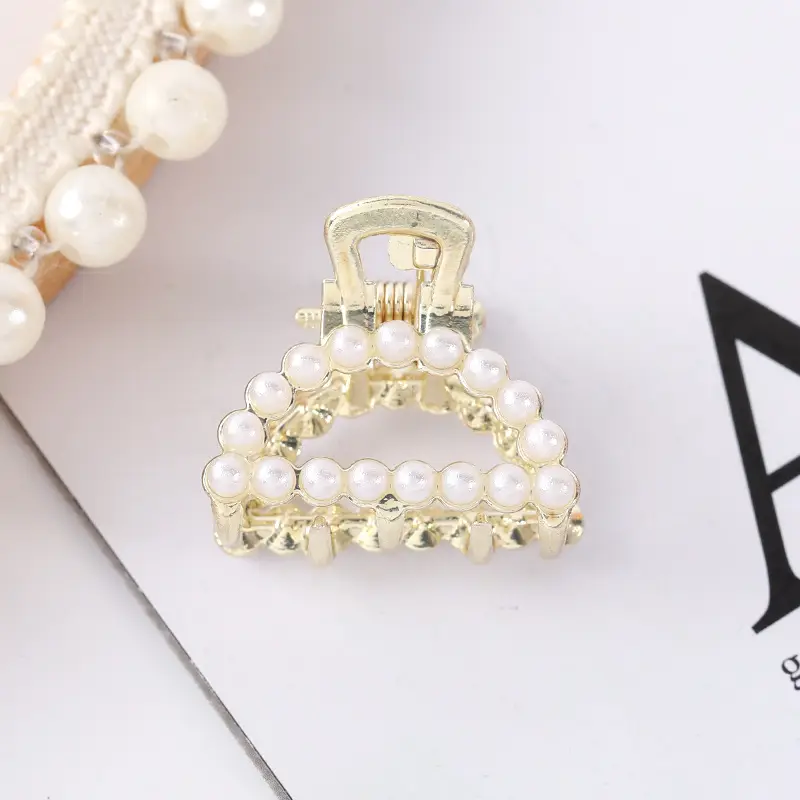 Korean Style Pearl Bow Hair Clips for Women - Image 2