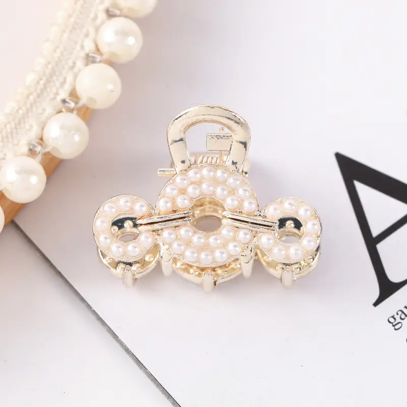Korean Style Pearl Bow Hair Clips for Women - Image 21