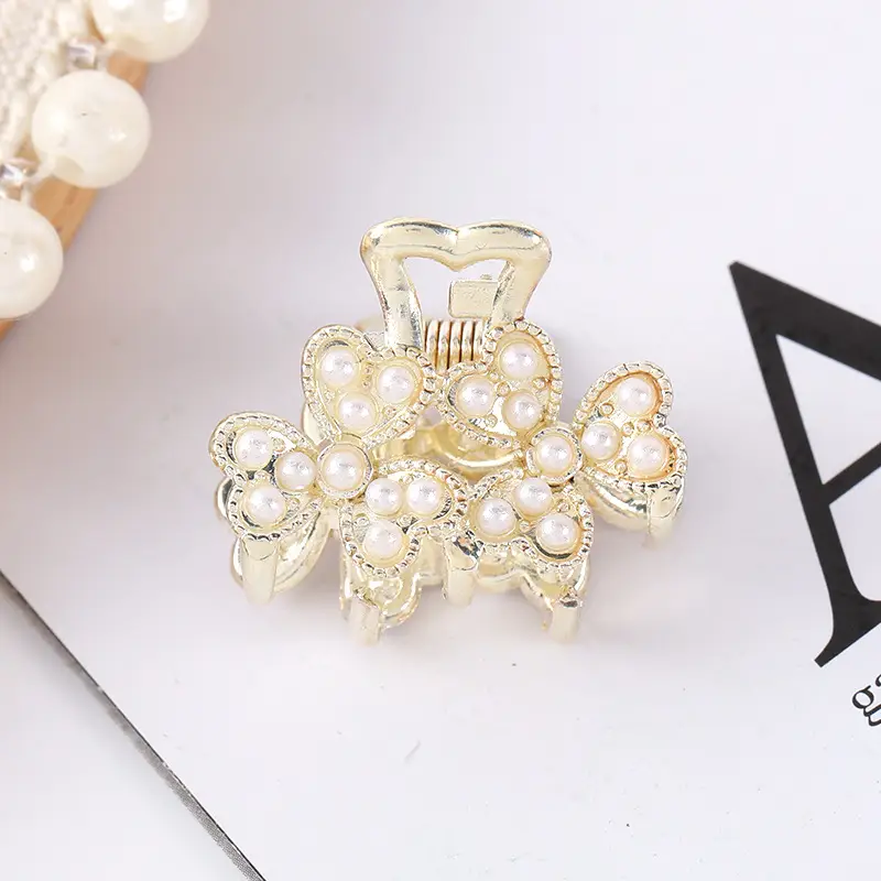 Korean Style Pearl Bow Hair Clips for Women - Image 25