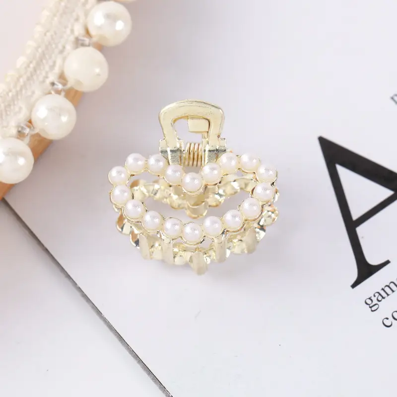 Korean Style Pearl Bow Hair Clips for Women - Image 3