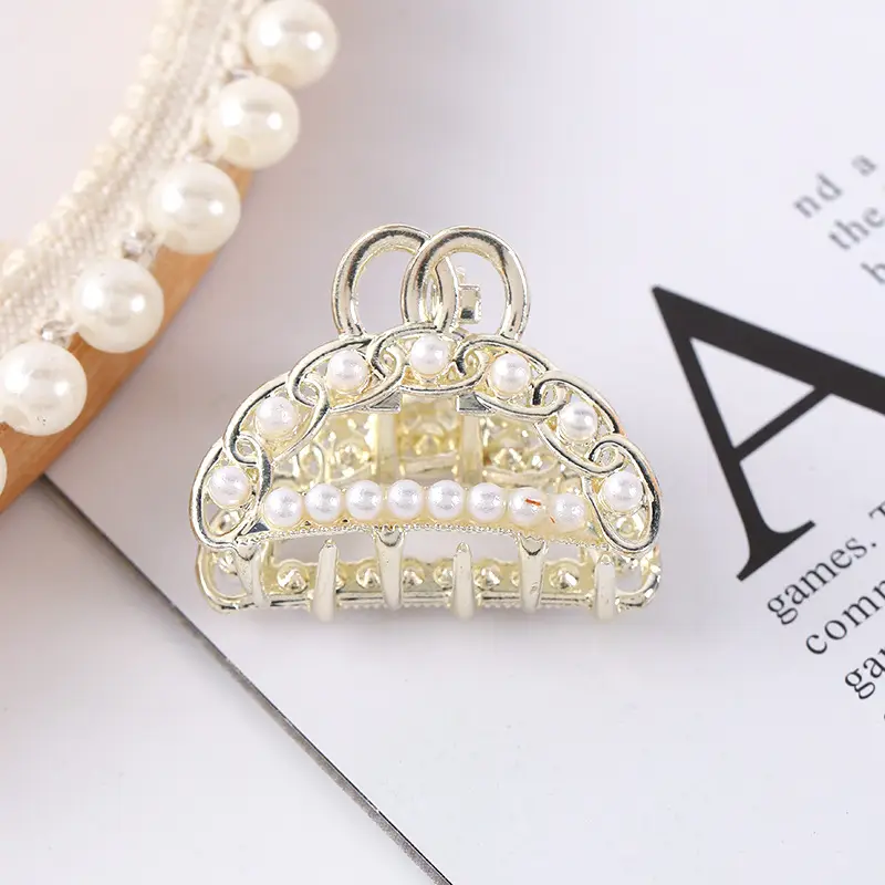 Korean Style Pearl Bow Hair Clips for Women - Image 32