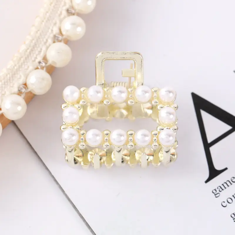 Korean Style Pearl Bow Hair Clips for Women - Image 34