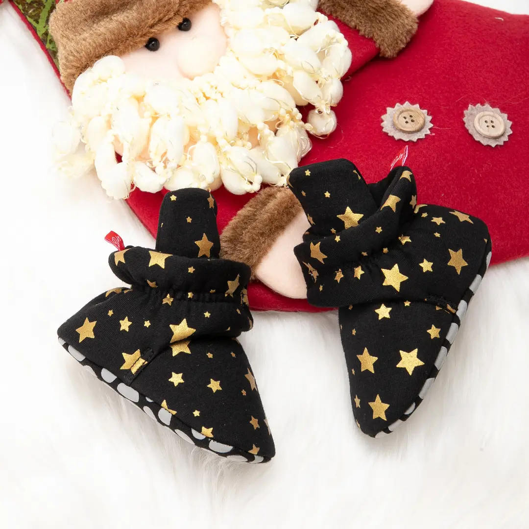 Cross-border Hot Sale Winter Christmas Element Casual Toddler Shoes Non-slip Soft Sole Baby Shoes Baby Shoes