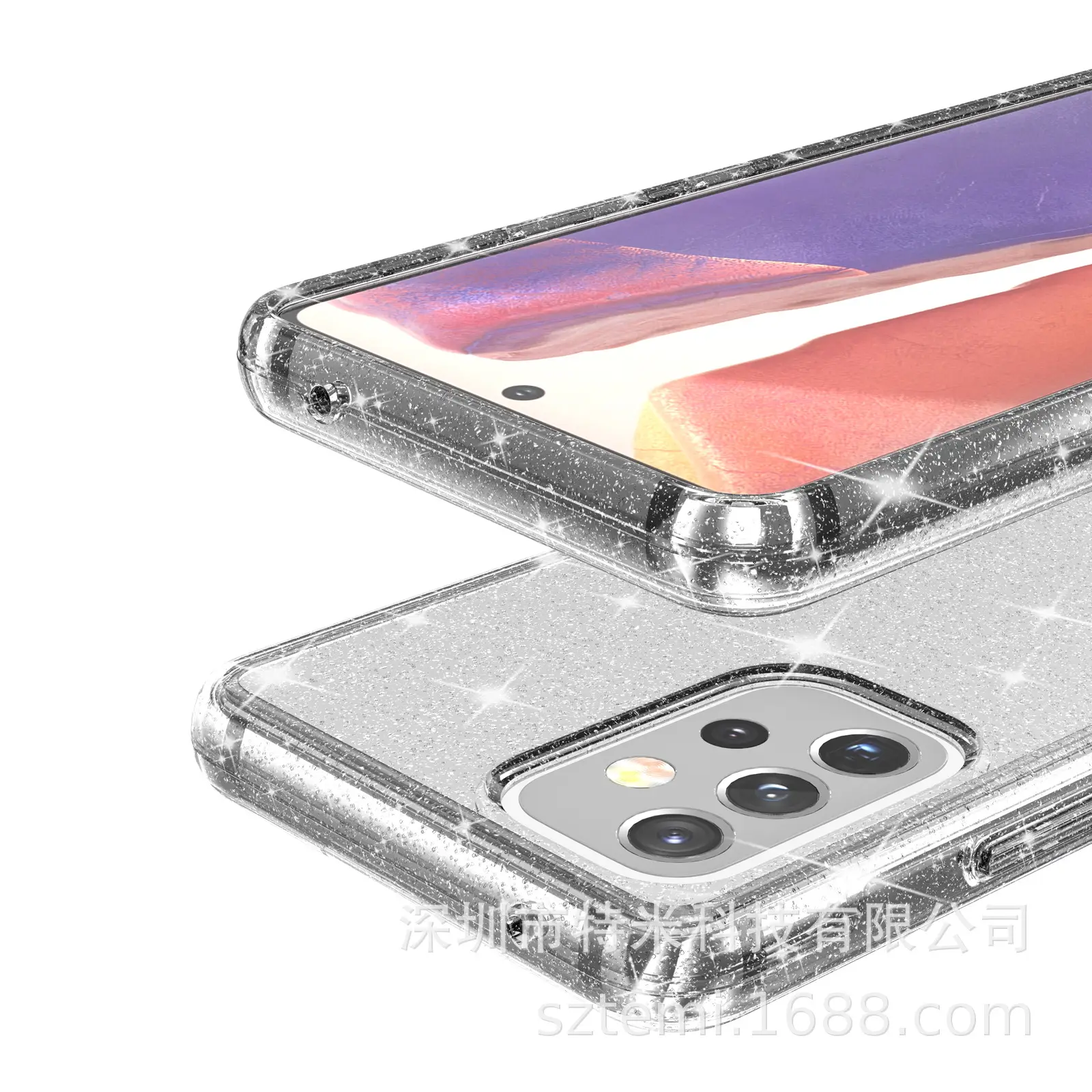 Samsung A53 Glitter Anti-Fingerprint Bubble Wrap Case - Image 11