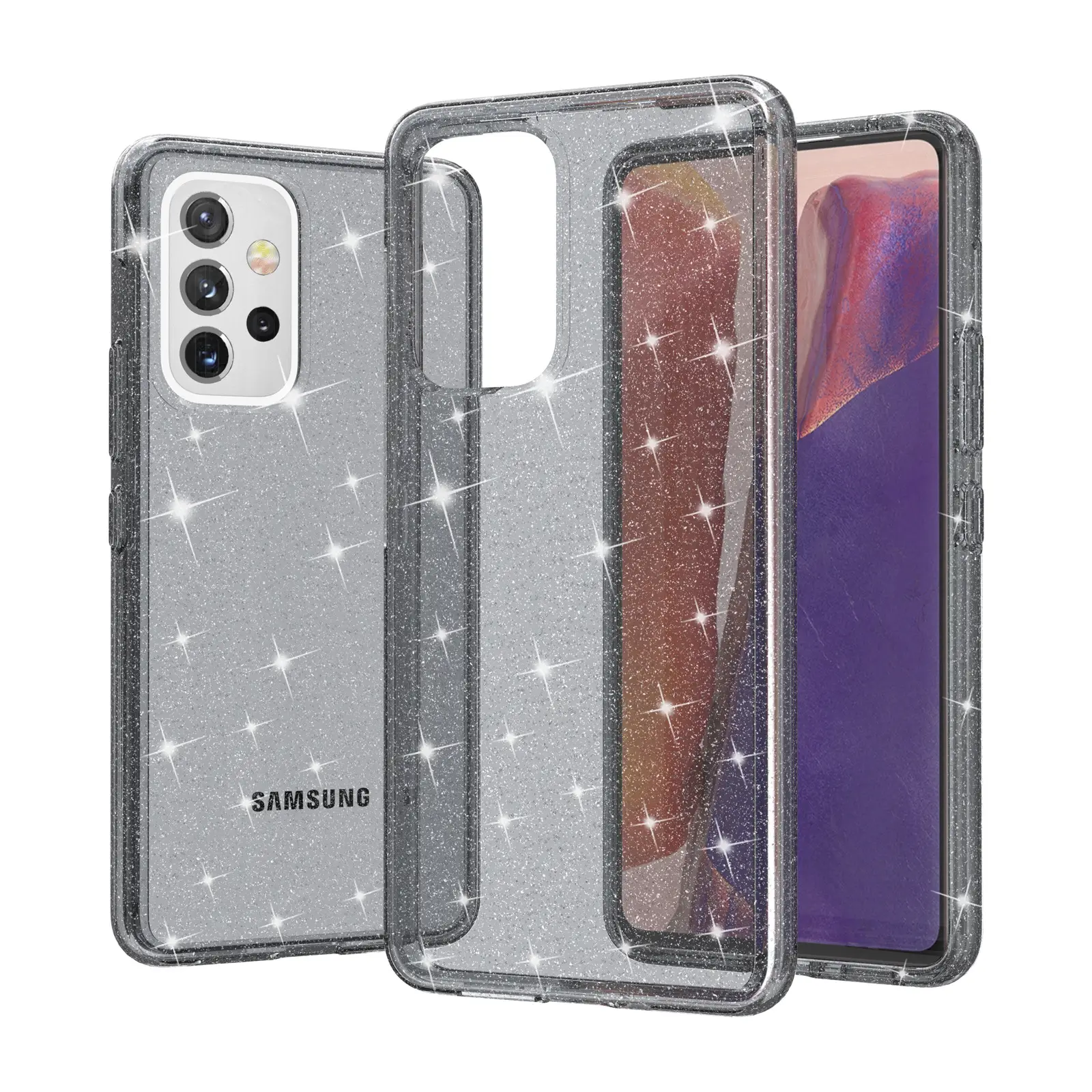 Samsung A53 Glitter Anti-Fingerprint Bubble Wrap Case - Image 3