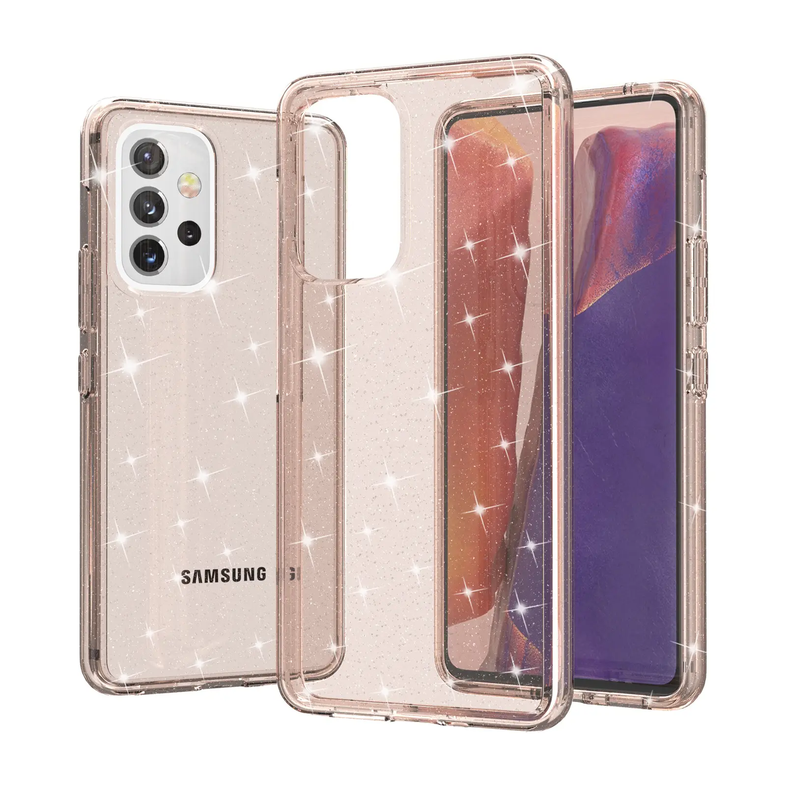 Samsung A53 Glitter Anti-Fingerprint Bubble Wrap Case - Image 4
