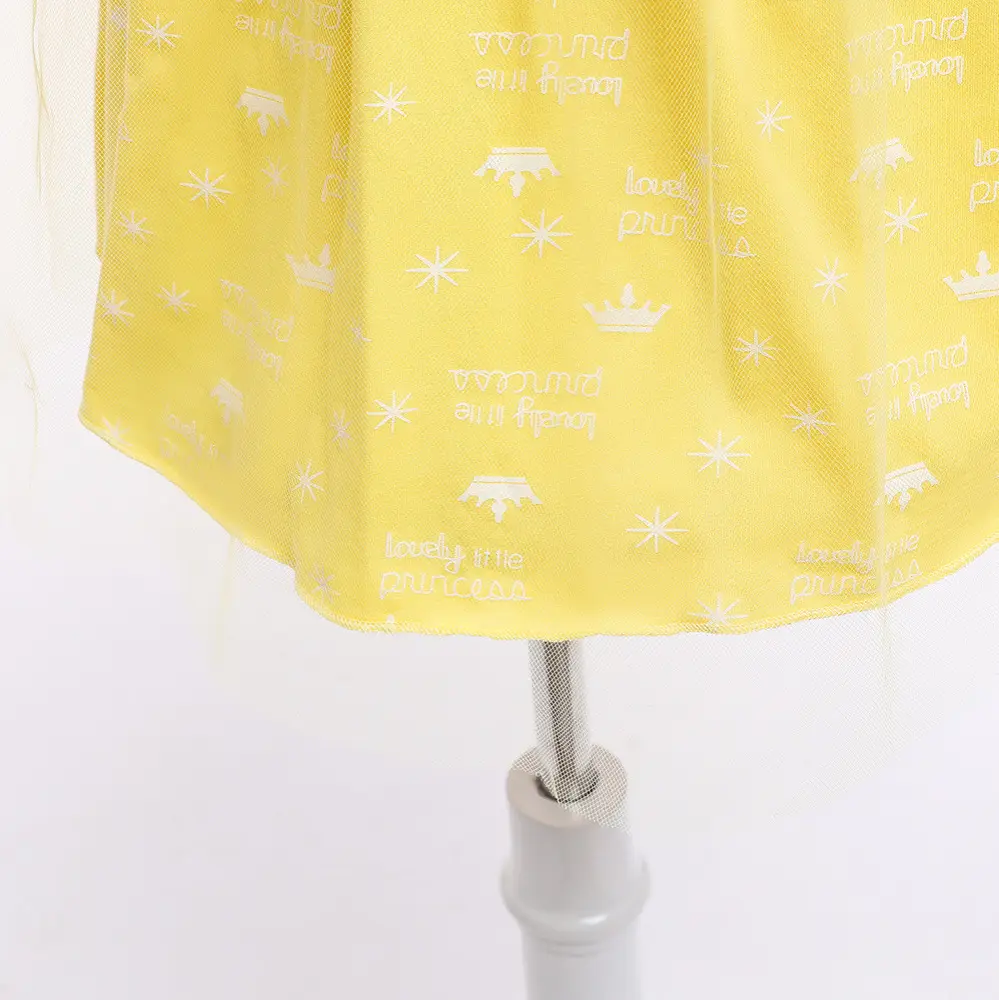 Children's Baby Dress Yellow Princess Print Summer Pettiskirt - Image 4