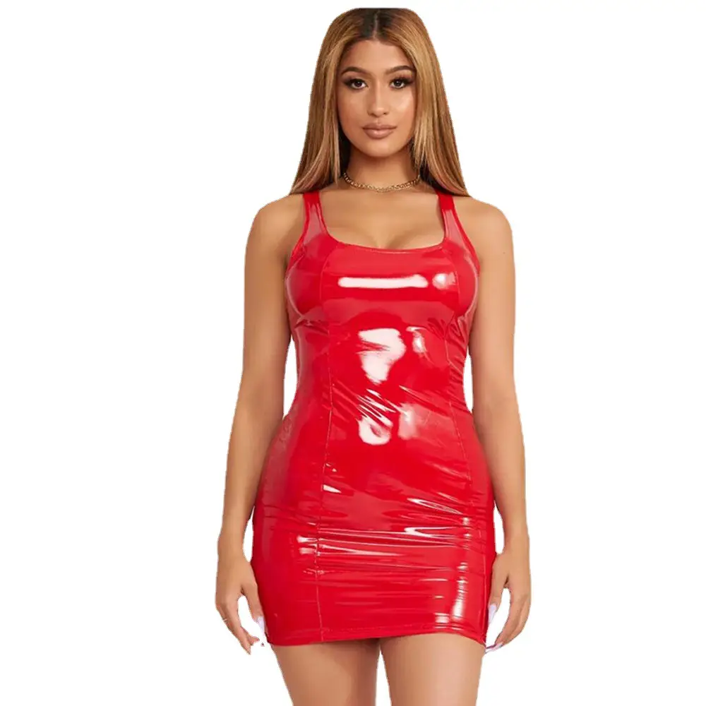 Women's Pink Zipper Hip Skirt Sleeveless Summer - Image 8