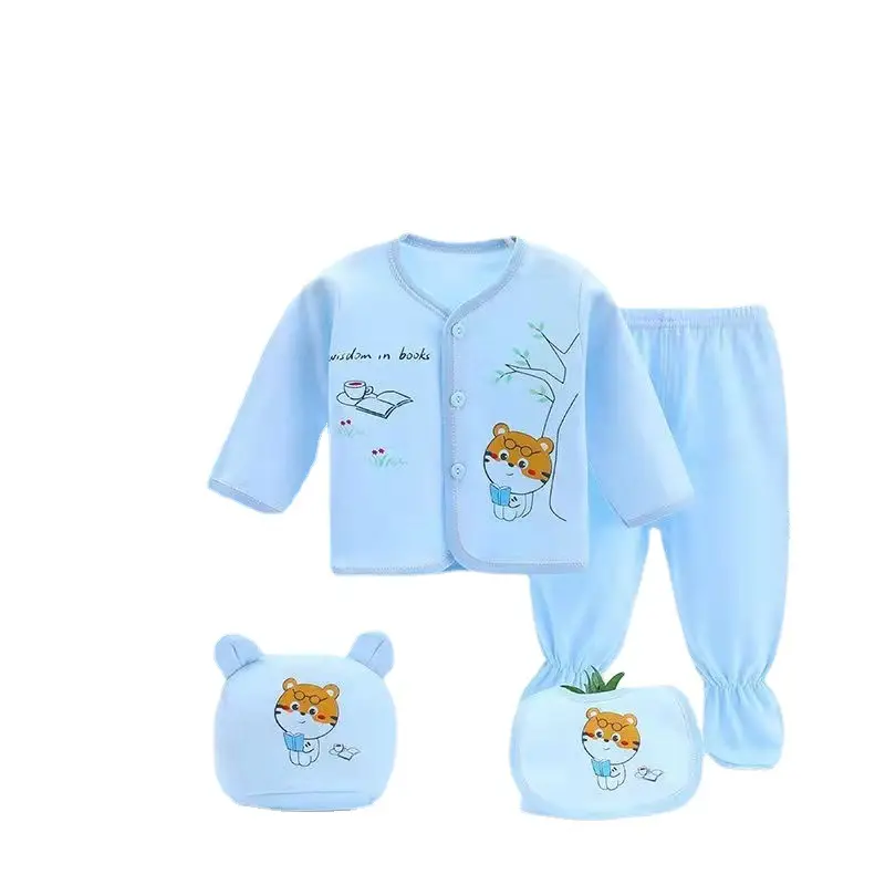Forty Combed Cotton Baby Five-Piece Set Yellow