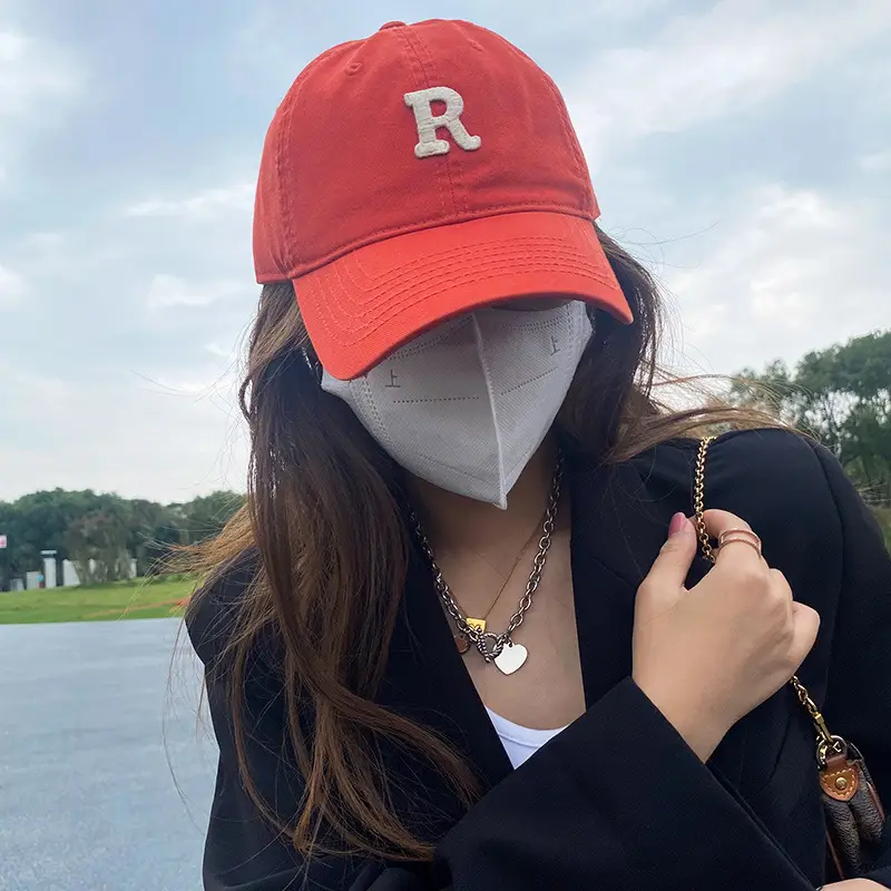 Korean Style R Letter Cap All-Match Women Sunshade