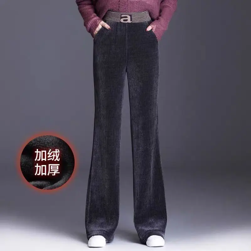 Winter Warm Wide Leg Lamb Velvet Pants Women - Image 4