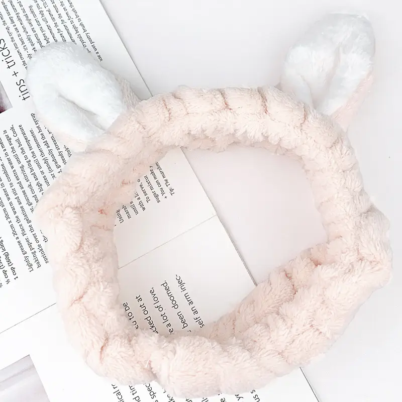 Plush Cat Ears Headband for Women Black - Image 22