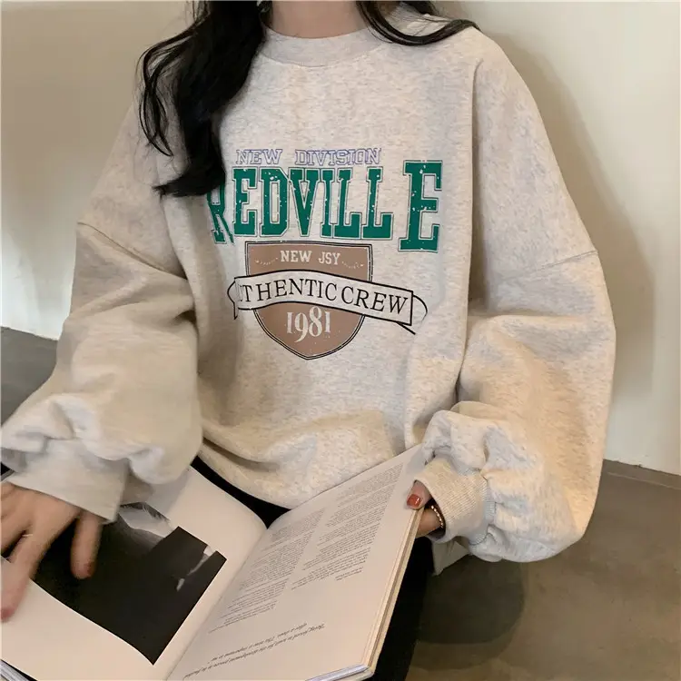 Fleece Printed Sweater Women Large Vintage New Winter — feature 14