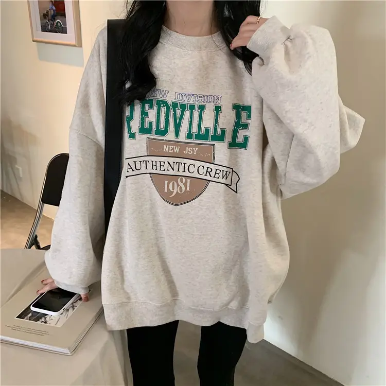 Fleece Printed Sweater Women Large Vintage New Winter — feature 18