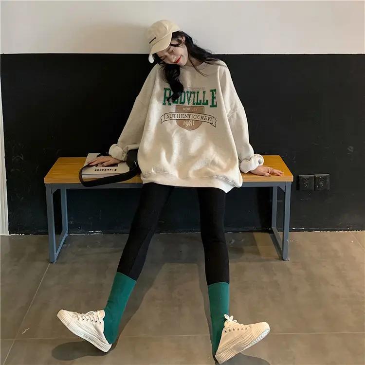 Fleece Printed Sweater Women Large Vintage New Winter — feature 9