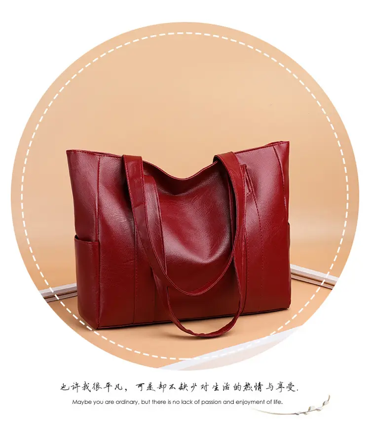 Women's Grey Large Tote Bag with Long Handles — feature 13