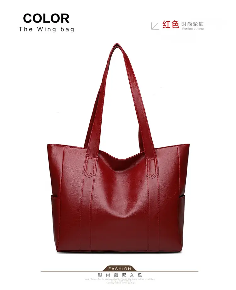 Women's Grey Large Tote Bag with Long Handles — feature 22