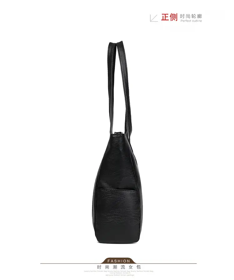 Women's Grey Large Tote Bag with Long Handles — feature 28
