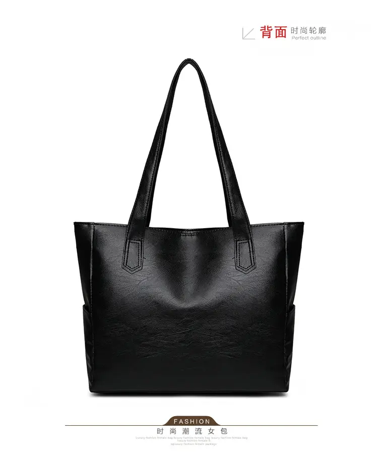 Women's Grey Large Tote Bag with Long Handles — feature 29